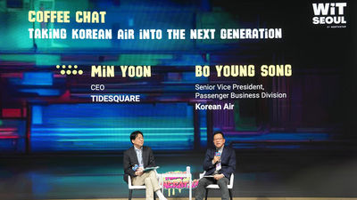 Bo Young Song (right), senior vice president, passenger business division, Korean Air, says that the airline aims to prioritise customers, adapt to Korea’s unique digital landscape, and maintain global standards.