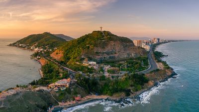 Vung Tau is famous for its beautiful beaches, vibrant seafood markets, colonial architecture, and as a popular weekend getaway from Ho Chi Minh City.