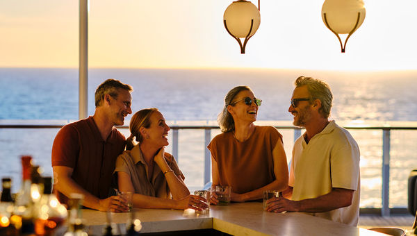 Perched at the ship’s stern, Silver Ray’s Dusk Bar is an elegant open-air lounge that offers sweeping 270-degree views, perfect for enjoying drinks with a view. Perched at the ship’s stern, Silver Ray’s Dusk Bar is an elegant open-air lounge that offers sweeping 270-degree views, perfect for enjoying drinks with a view.