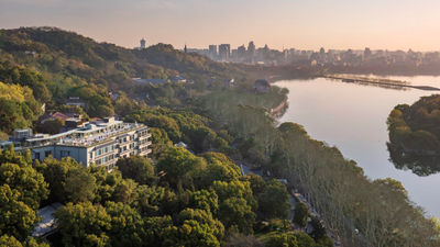 The Silk Lakehouse features 68 rooms and suites, offering views of West Lake or private gardens.