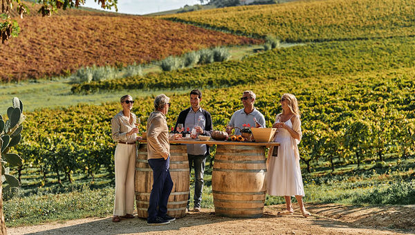 Silversea's S.A.L.T. (Sea and Land Taste) excursions offer guests immersive culinary experiences, such as wine-tastings at vineyard, cooking with renowned chefs and exploring local food cultures. (Pictured: Palermo Vineyard in Italy) Silversea's S.A.L.T. (Sea and Land Taste) excursions offer guests immersive culinary experiences, such as wine-tastings at vineyard, cooking with renowned chefs and exploring local food cultures. (Pictured: Palermo Vineyard in Italy)