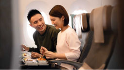 In August and September 2025, Premium Economy and Economy Class passengers can select a Singaporean main dish and enjoy a Singaporean dessert on select flights from Singapore.