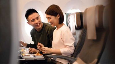 In August and September 2025, Premium Economy and Economy Class passengers can select a Singaporean main dish and enjoy a Singaporean dessert on select flights from Singapore.