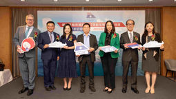 Welcome to Hong Kong: (L-R) Colin Kerr, SVP, Entertainment, StarDream Cruises, Michael Goh, president, StarDream Cruises, Anges Ho, acting deputy commissioner for Tourism Commission,Colin Au, CEO & executive director, StarDream Cruises, Marilyn Tham, general manager, Mega Events, MICE & Cruise of Hong Kong Tourism Board, Tommy Tam, chairman of Hong Kong Travel Industry Council and Ling Sit, AVP – Sales, StarDream Cruises.
