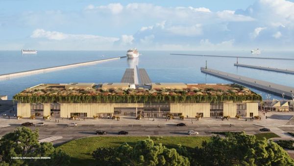 The 'green' terminal coming up in 2024 at Ravenna, Italy, built by Royal Caribbean Group. The 'green' terminal coming up in 2024 at Ravenna, Italy, built by Royal Caribbean Group.