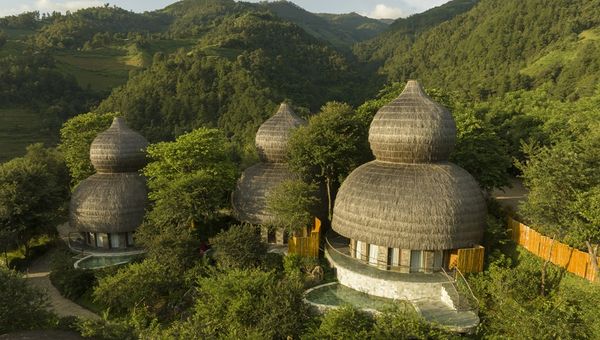 The Mu Cang Chai Pool Suite at Garrya features a private pool, bamboo accents, H’Mong motifs, king bed, minibar, and views of rice terraces. The Mu Cang Chai Pool Suite at Garrya features a private pool, bamboo accents, H’Mong motifs, king bed, minibar, and views of rice terraces.